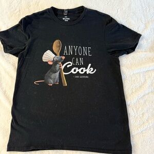 Disney Black Women's Tee with Chef Mouse Graphic